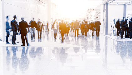 People at a trade fair