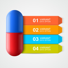 Creative template with medicine infographics.