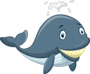 Cute cartoon whale