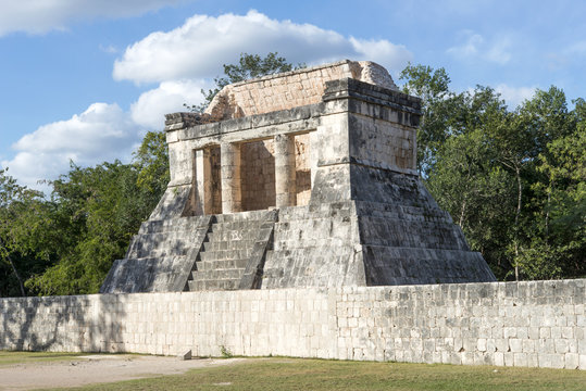 A view of part of the complex Chichen Itza, Mexico.