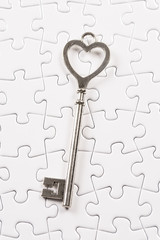 Love, valentine concept  key jigsaw