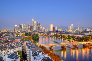Fototapeta na wymiar Frankfurt, Germany City Skyline