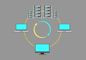 A Server Farm or data center concept