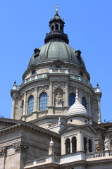 Fototapeta na wymiar Dome of St. Stephen Basilica in Budapest, Hungary