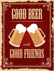 Vintage beer poster © monicaodo