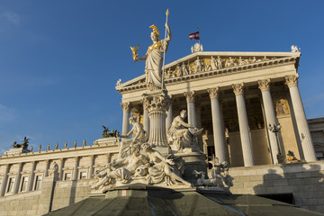 Fototapeta na wymiar Building of Austrian parliament