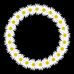 Daisy chain in the shape of a circle frame