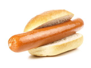 Bockwurst im Brötchen