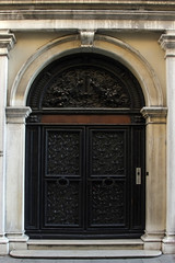 Fragment of a facade with forged doors, Venice