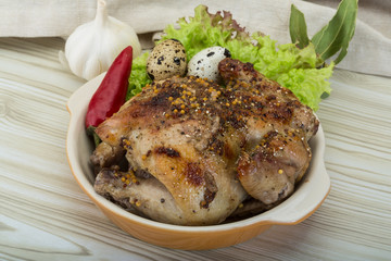 Quail grilled
