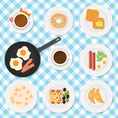 vector set of breakfast food - 77017121