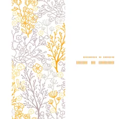 Gardinen Trendige Blumen Vector magical floral vertical frame seamless pattern background  © Oksancia