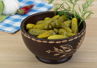 Marinated small cucumber