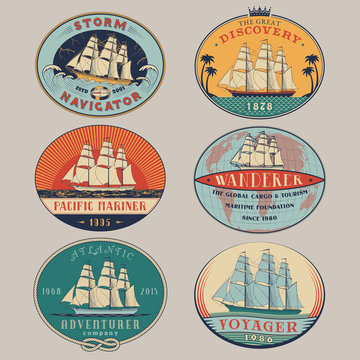 Nautical labels color