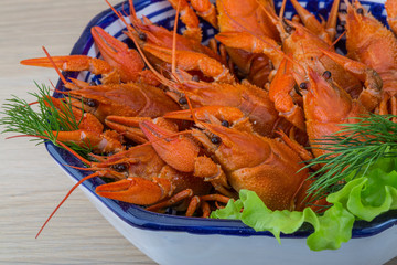 Boiled crayfish