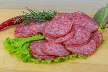 Sliced salami