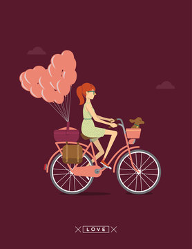 Girl on a bicycle