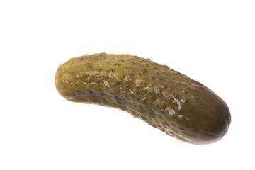  fresh gherkin on white background