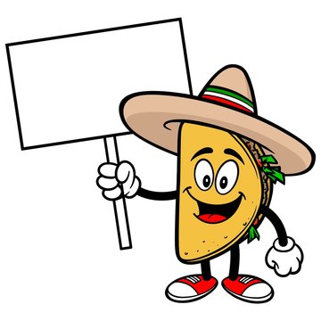 Taco with Sign