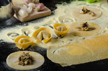 Making pasta from italian flour semolina