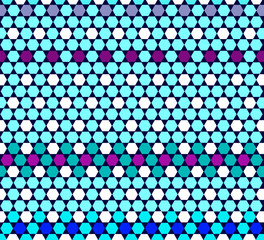 mosaic flower  tiles texture on blue background