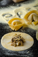 Making pasta from italian flour semolina