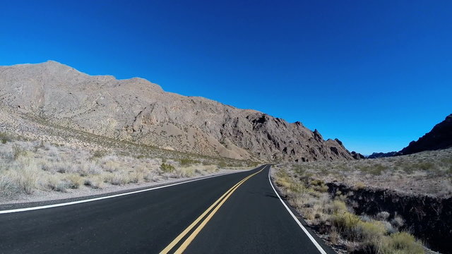 POV Valley of Fire Road drive rock desert winter Interstate 15 State Park Nevada USA