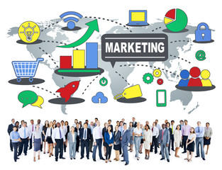 Marketing Global Business Branding Connection Growth Concept