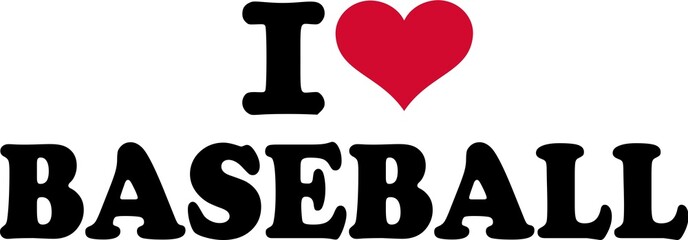 I love Heart Baseball