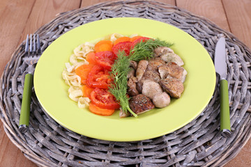 Braised wild mushrooms with vegetables and spices