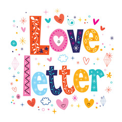 Love letter typography lettering decorative type