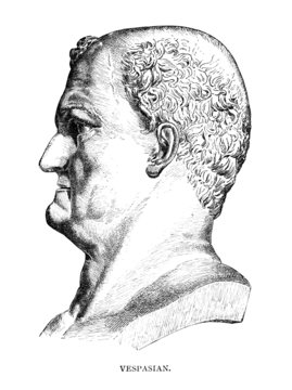 Victorian engraving of the Roman emperor Vespasian