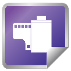 Camera film sticker icon