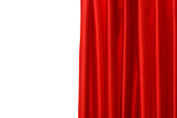 Red Curtain on white background