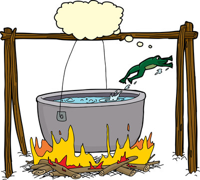 Smart Frog Escaping Cauldron