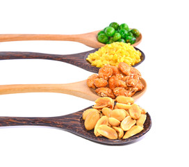 Snack Nuts with white background