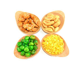 Snack Nuts with white background