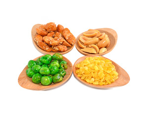 Snack Nuts with white background