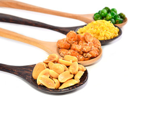 Snack Nuts with white background