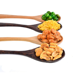 Snack Nuts with white background