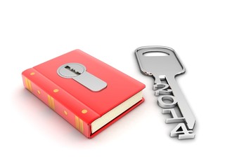 red book with lock