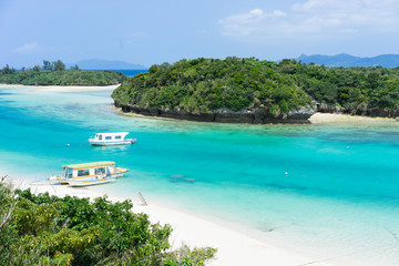 Tropical Lagoon paradise beach in Okinawa