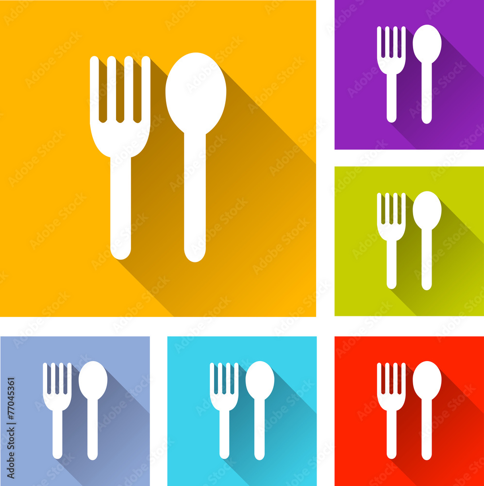 Canvas Prints restaurant icons