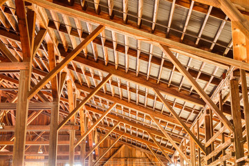 Wood construction roof