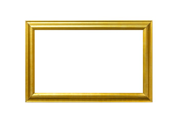 Gold frame Elegant vintage Isolated on white background