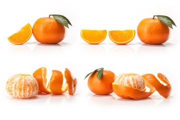 Oranges fruit on isolated on white background