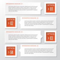 Vector business step paper chart and numbers banner design templ