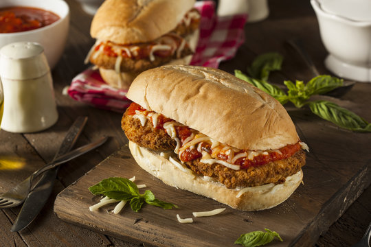 Hearty Homemade Chicken Parmesan Sandwich