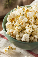 Homemade Rosemary Herb and Cheese Popcorn