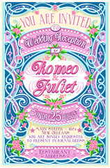 Floral Vintage Wedding Invite